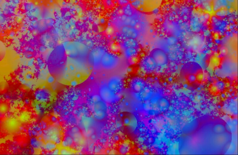 Colorful Abstract Pattern — Purple, Vibrant, Circles