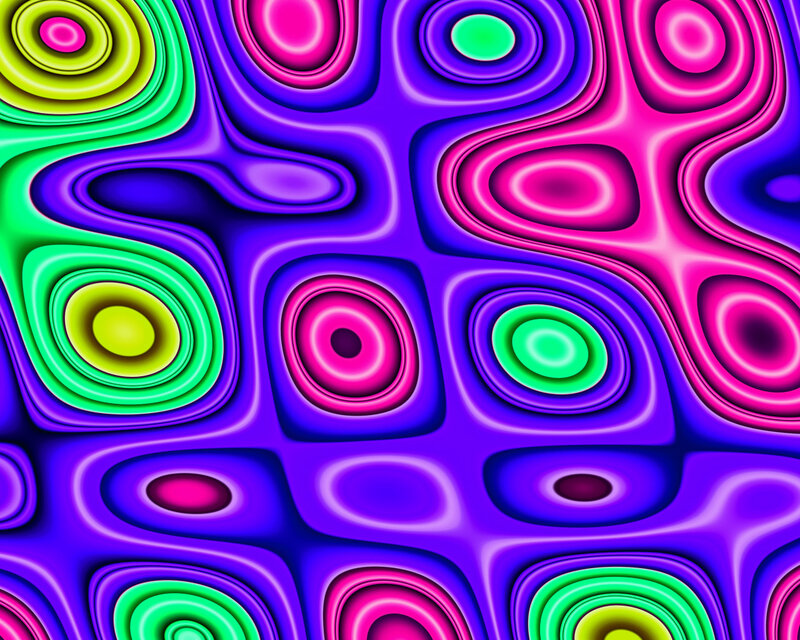 Colorful Abstract Pattern — Purple, Vibrant, Circles, Waves, Glow