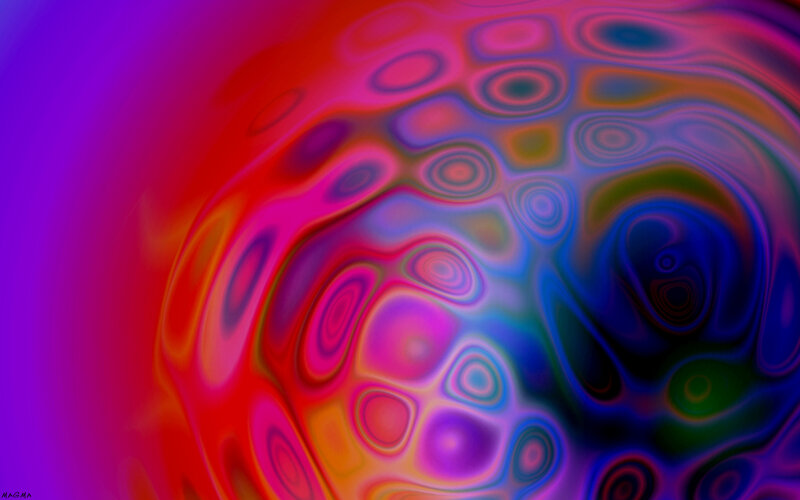 Colorful Abstract Pattern — Purple, Vibrant, Circles, Waves