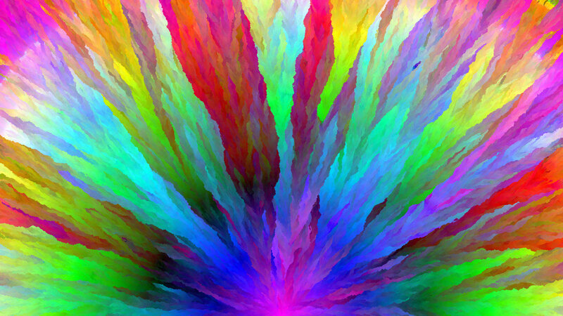 Colorful Abstract Pattern — Purple, Vibrant, Colors, Rays