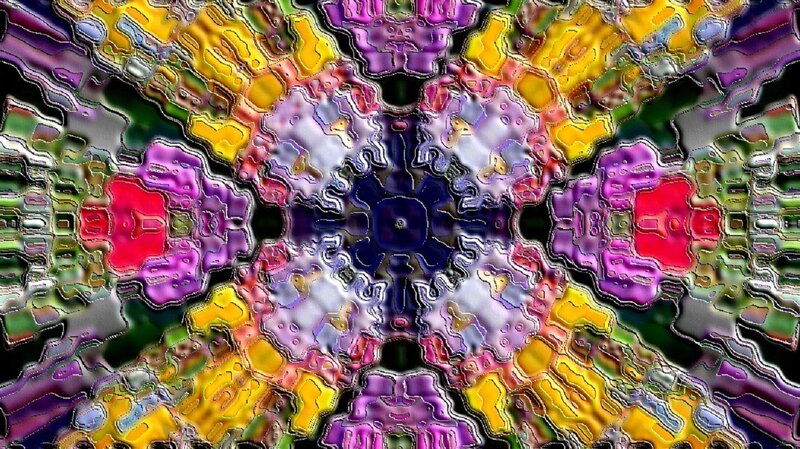 Colorful Abstract Pattern — Purple, Vibrant, Colors, Shapes
