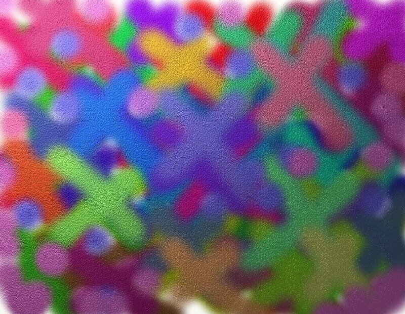 Colorful Abstract Pattern — Purple, Vibrant, Dots