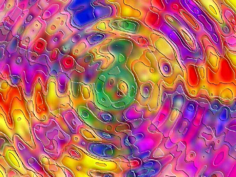Colorful Abstract Pattern — Purple, Vibrant, Lines, Shapes, Colors