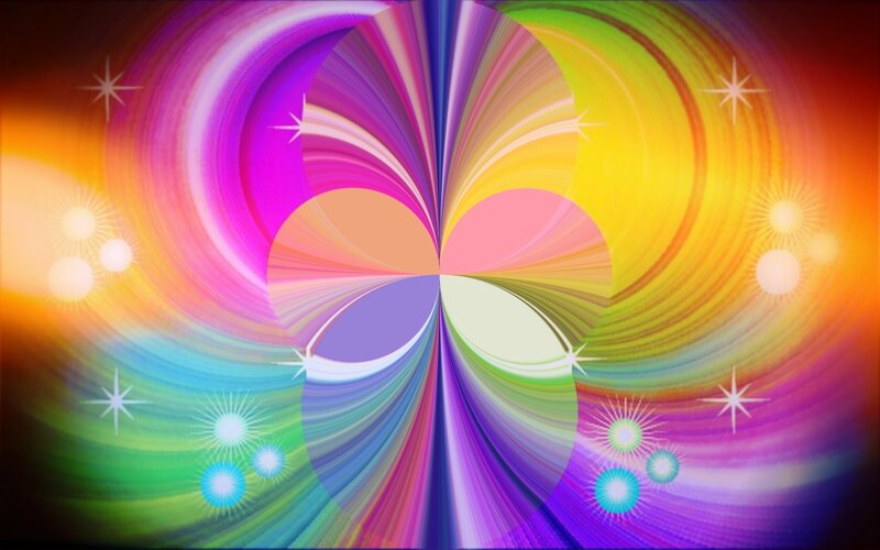 Colorful Abstract Pattern — Purple, Vibrant, Stars