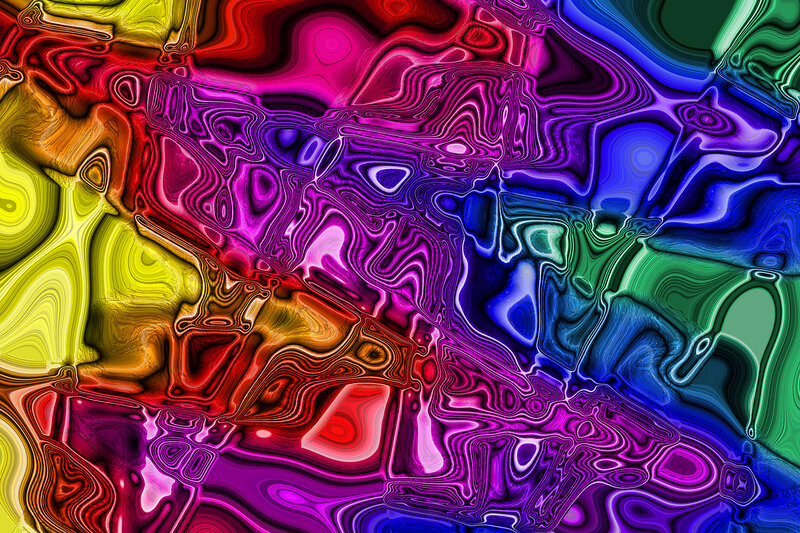 Colorful Abstract Pattern — Purple, Vibrant, Swirls