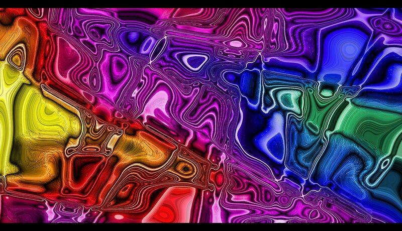 Colorful Abstract Pattern — Purple, Vibrant, Swirls, Waves, Colors