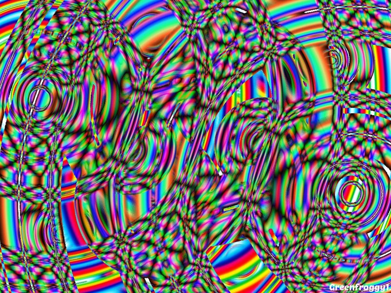 Colorful Abstract Pattern — Red, Hypnotic, Circles