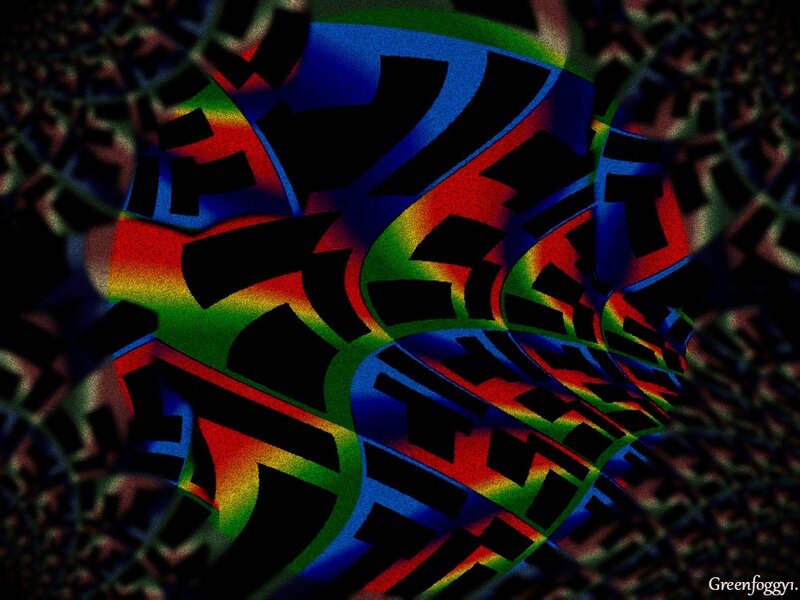 Colorful Abstract Pattern — Red, Hypnotic, Fractal