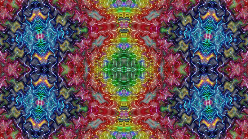 Colorful Abstract Pattern — Red, Hypnotic, Lines, Shapes, Symmetry
