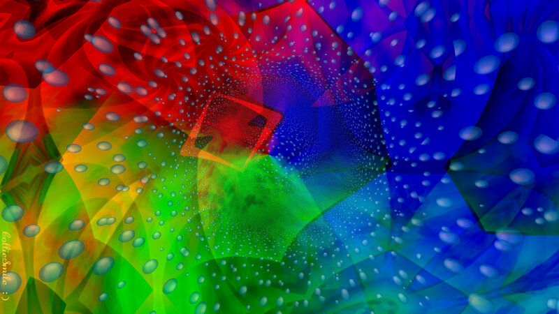 Colorful Abstract Pattern — Red, Vibrant, Bubbles