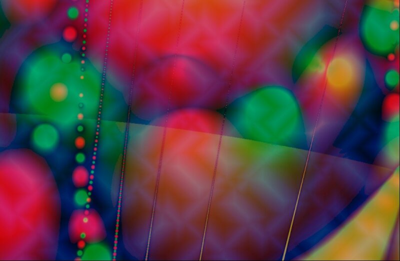 Colorful Abstract Pattern — Red, Vibrant, Circles, Lines