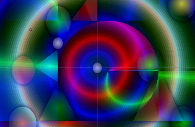 Colorful Abstract Pattern — Red, Vibrant, Circles