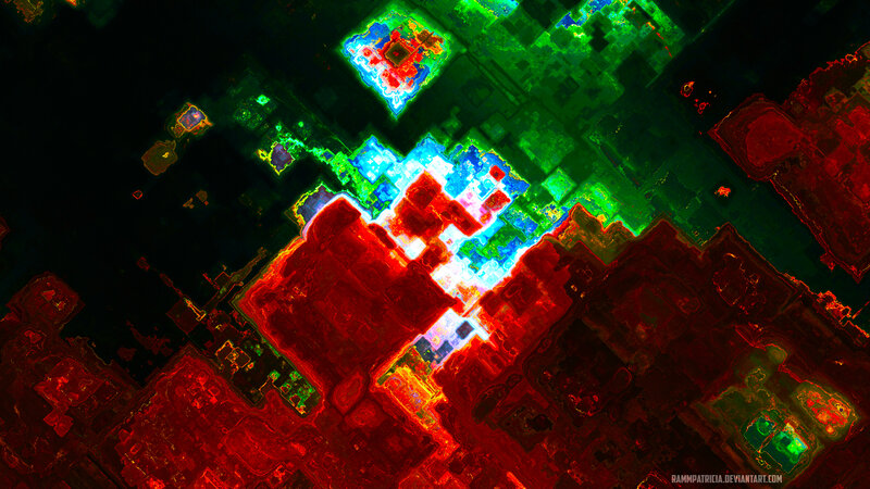 Colorful Abstract Pattern — Red, Vibrant, Colors, Shapes, Digital Art