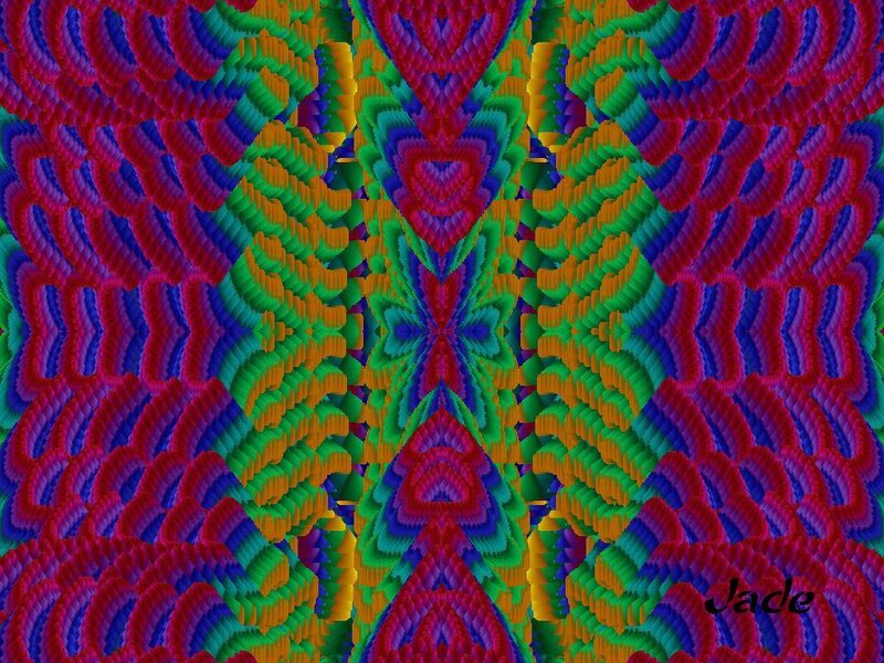 Colorful Abstract Pattern — Red, Vibrant, Digital Art, Colors