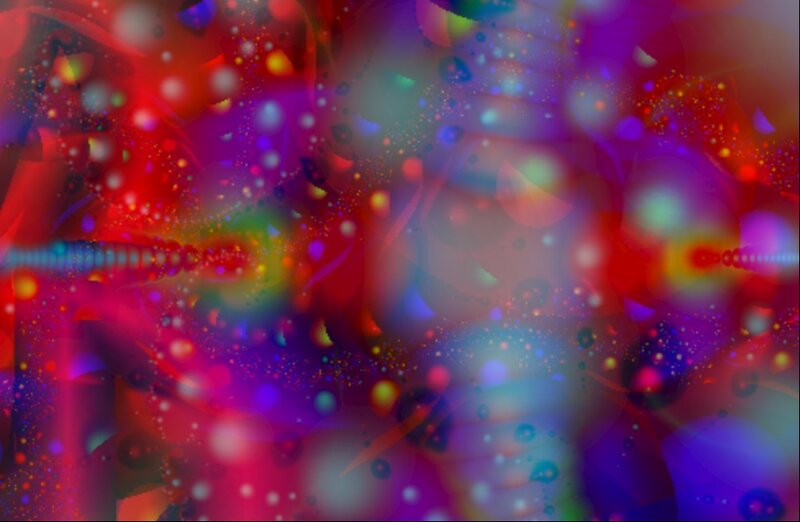 Colorful Abstract Pattern — Red, Vibrant, Dots