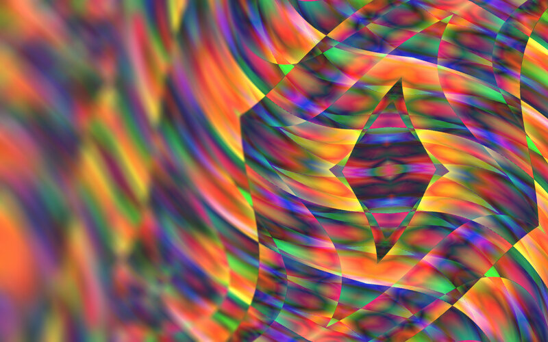 Colorful Abstract Pattern — Red, Vibrant, Geometric Shapes