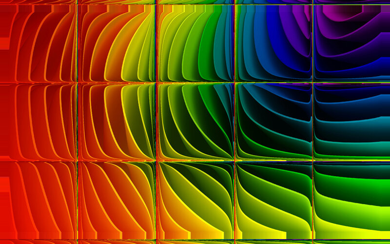 Colorful Abstract Pattern — Red, Vibrant, Grid, Waves