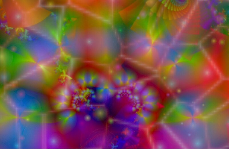 Colorful Abstract Pattern — Red, Vibrant, Light Rays
