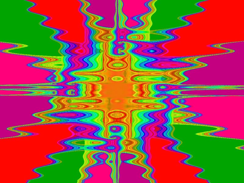 Colorful Abstract Pattern — Red, Vibrant, Lines, Shapes