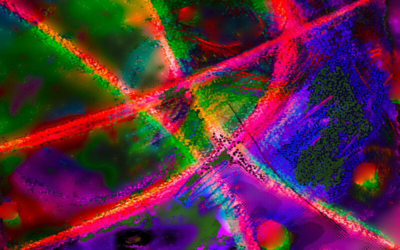 Colorful Abstract Pattern — Red, Vibrant, Lines