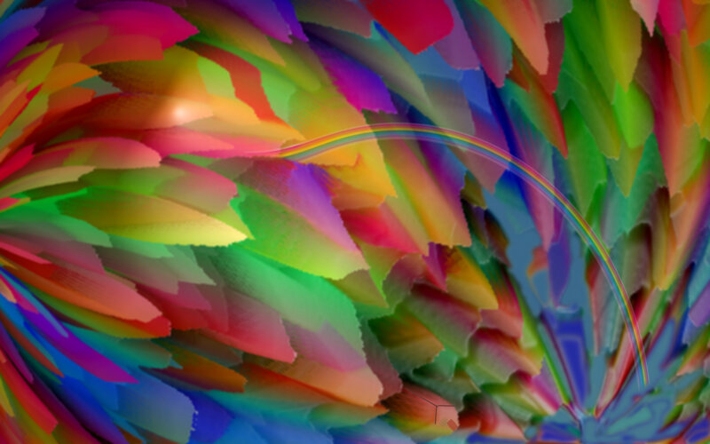 Colorful Abstract Pattern — Red, Vibrant, Rainbow