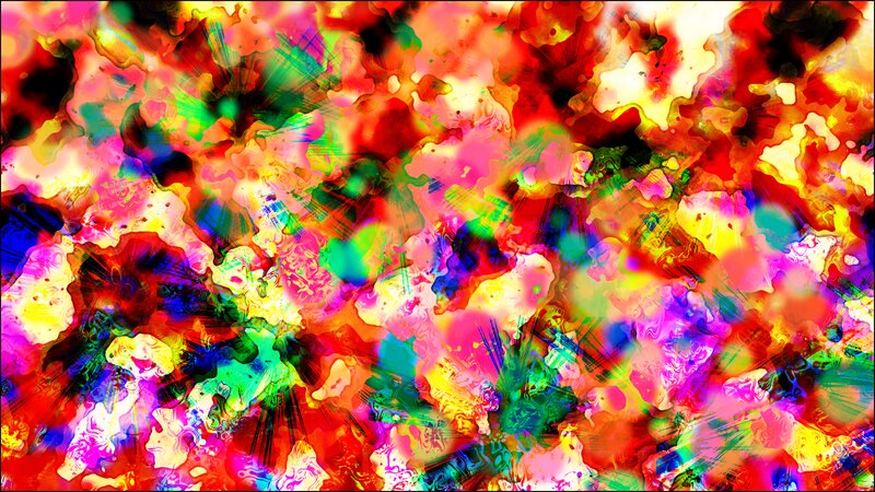 Colorful Abstract Pattern — Red, Vibrant, Splashes