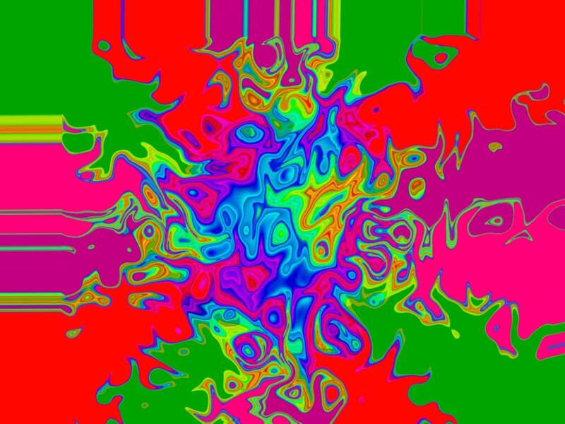 Colorful Abstract Pattern — Red, Vibrant, Swirls, Waves, Lines