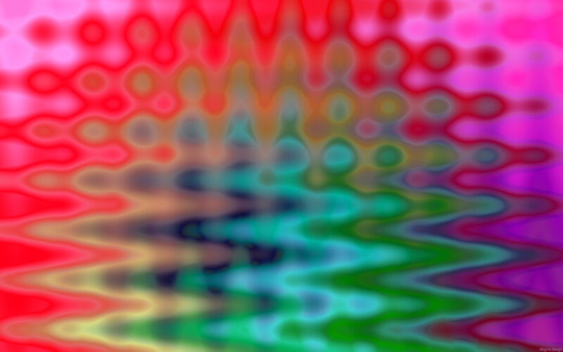Colorful Abstract Pattern — Red, Vibrant, Waves, Circles