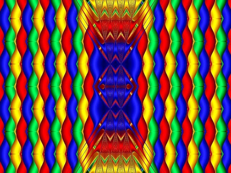 Colorful Abstract Pattern — Red, Vibrant, Waves