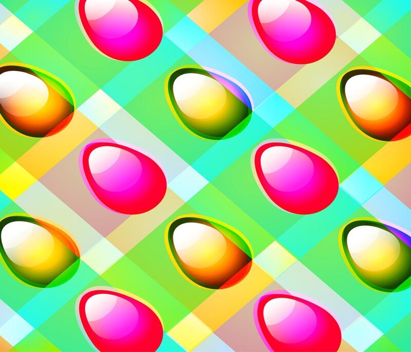 colorful abstract pattern with eggs
