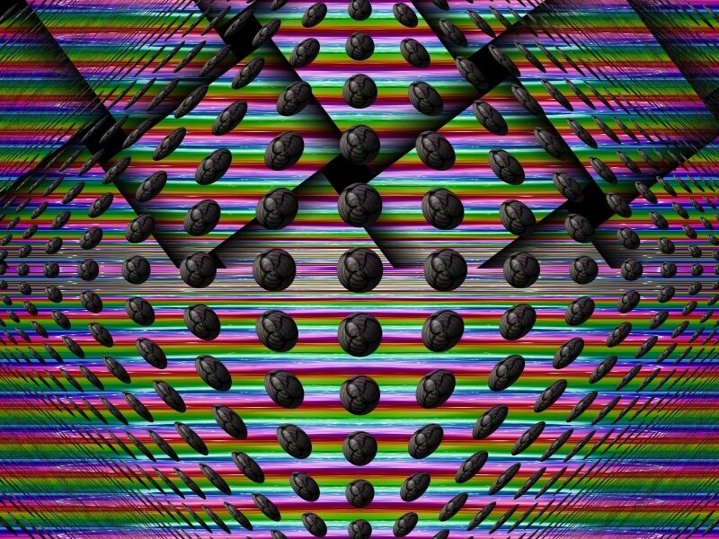 colorful abstract pattern with spheres