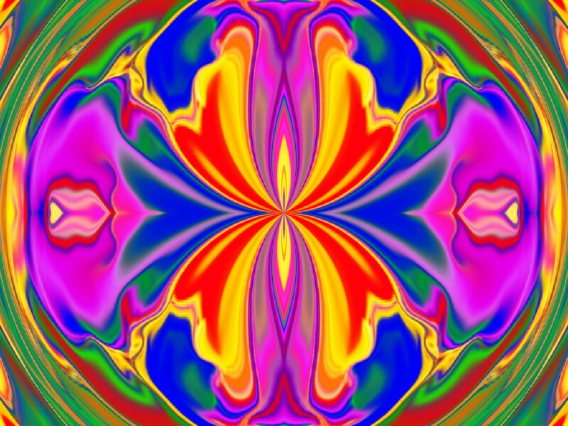 Colorful Abstract Pattern — Yellow, Hypnotic