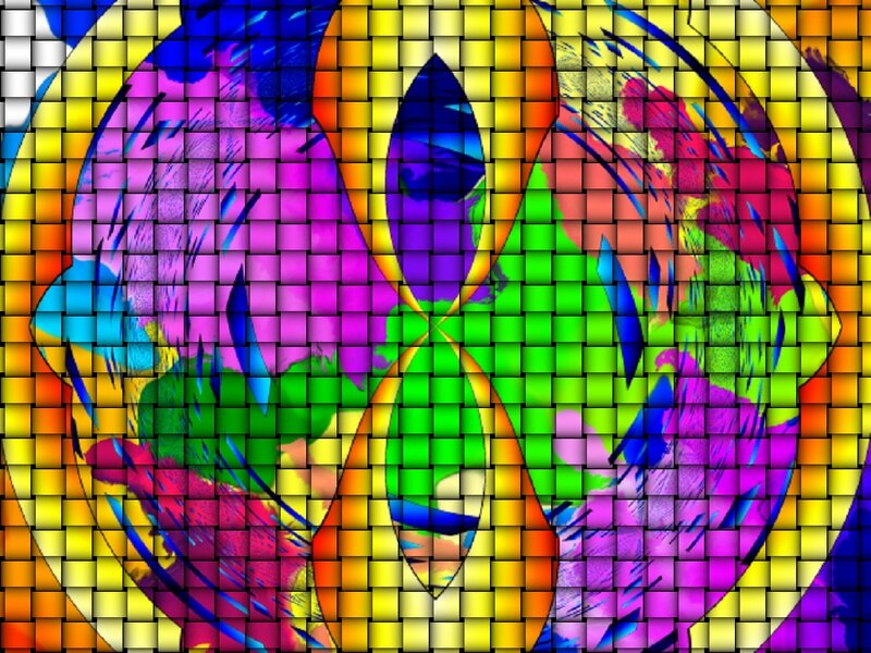 Colorful Abstract Pattern — Yellow, Vibrant, Digital Art