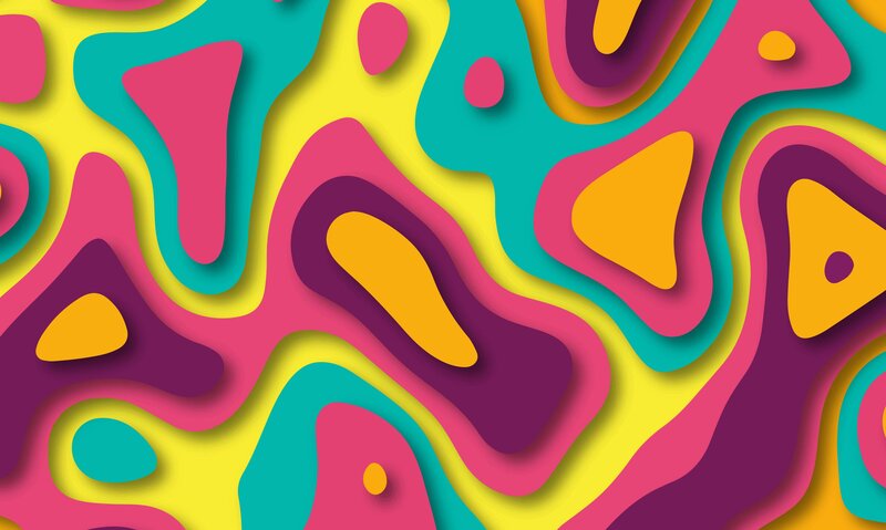 Colorful Abstract Pattern — Yellow, Vibrant, Shapes