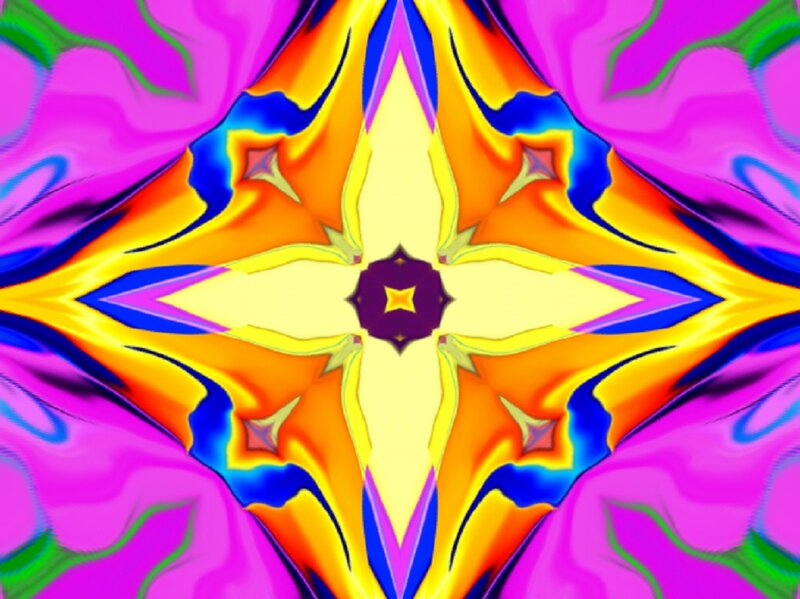 Colorful Abstract Pattern — Yellow, Vibrant, Star