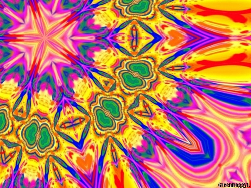 Colorful Abstract Pattern — Yellow, Vibrant, Stars