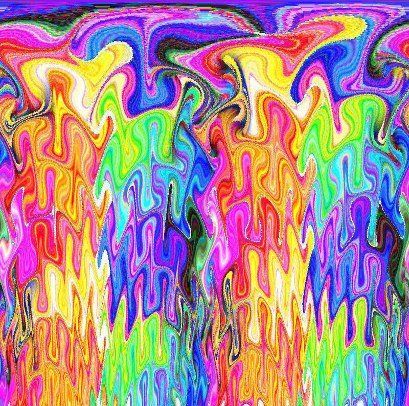 Colorful Abstract Pattern — Yellow, Vibrant, Swirls