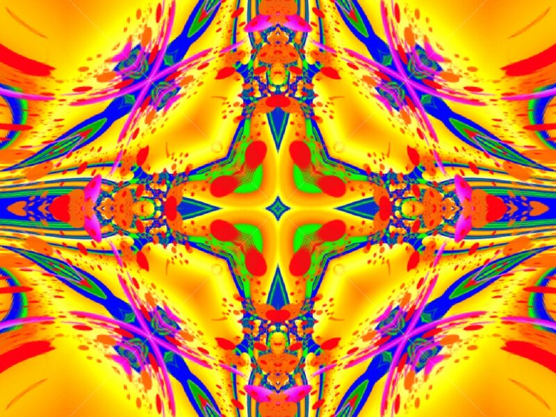 Colorful Abstract Pattern — Yellow, Vibrant, Symmetry