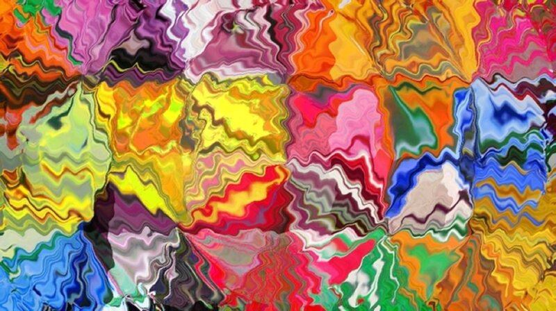 Colorful Abstract Pattern — Yellow, Vibrant, Waves, Colors