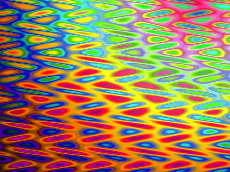 Colorful Abstract Pattern — Yellow, Vibrant, Waves, Shapes