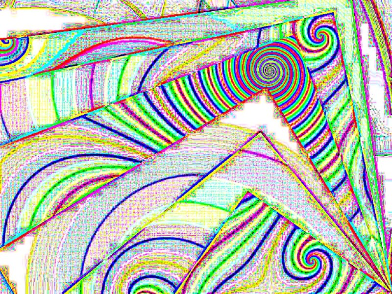 Colorful Abstract Patterns — Green, Hypnotic