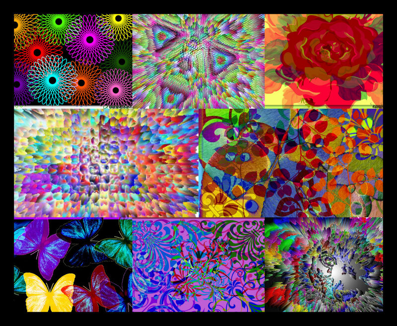 Colorful Abstract Patterns — Purple, Vibrant