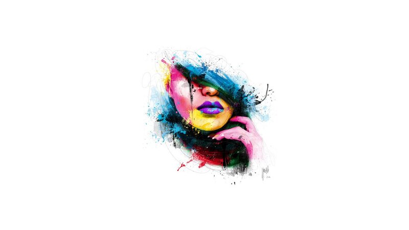 colorful abstract portrait