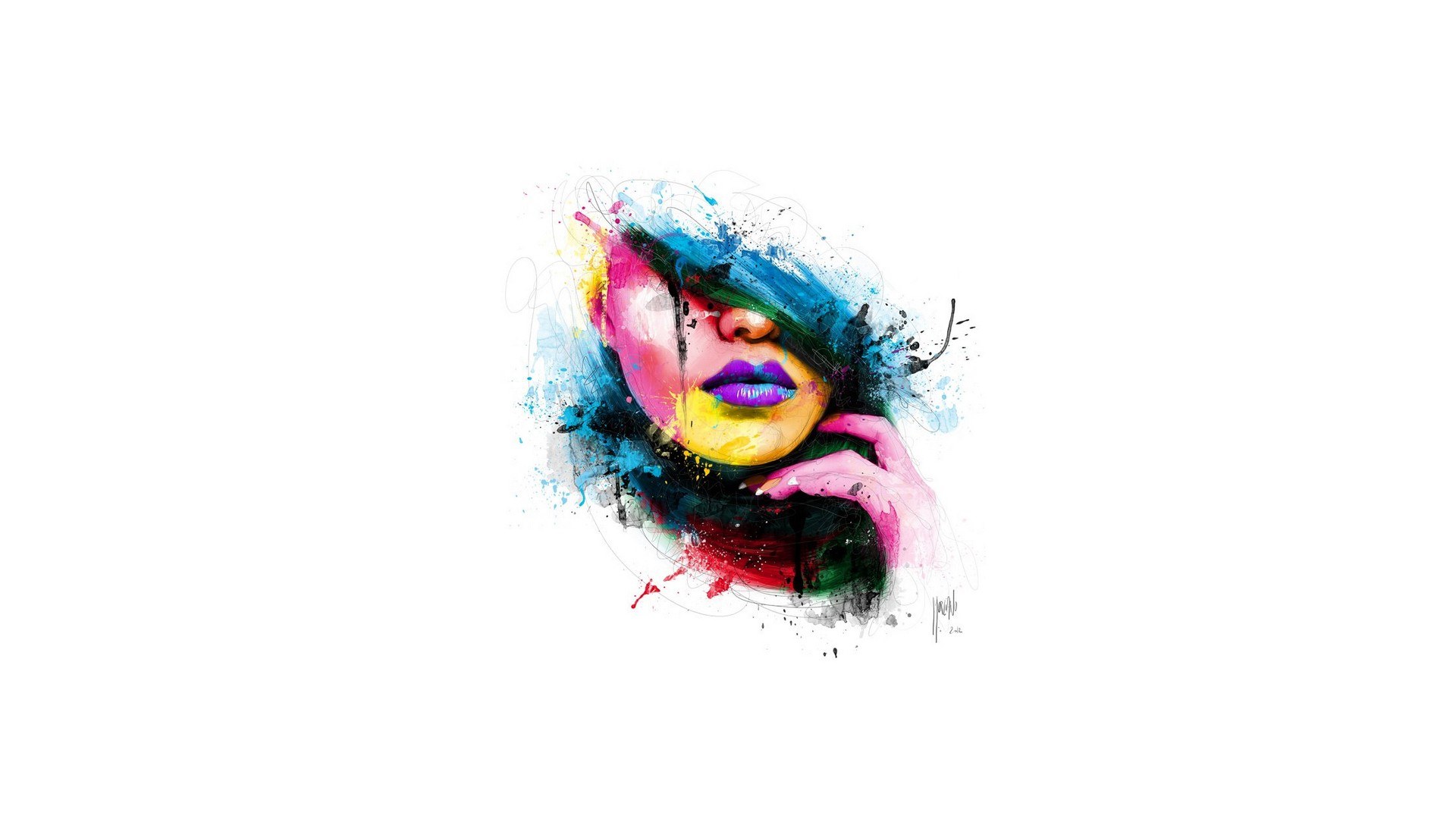 colorful abstract portrait