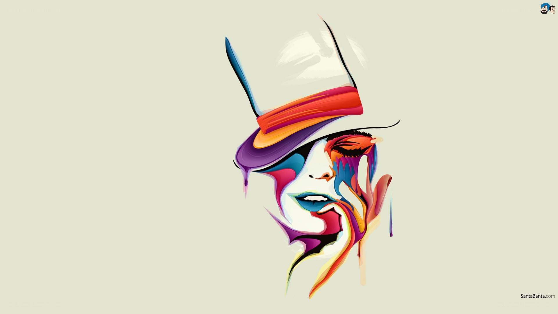 colorful abstract portrait