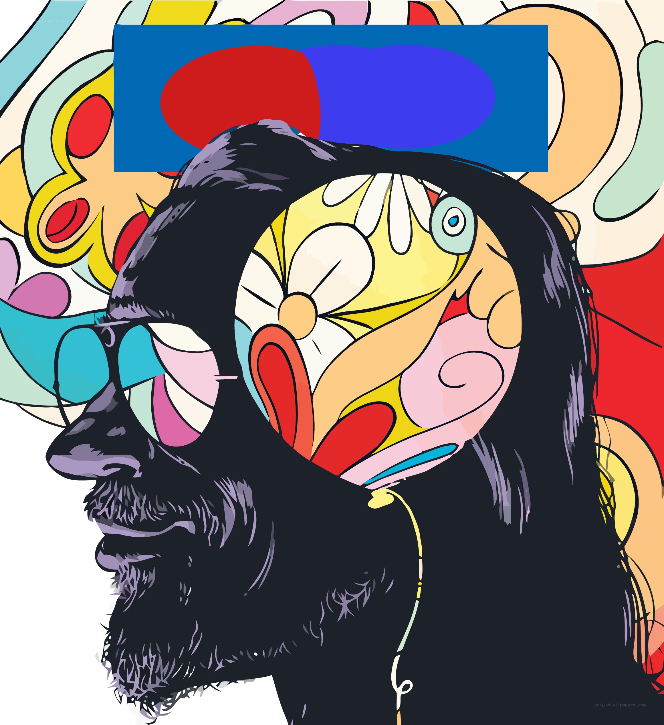 colorful abstract portrait