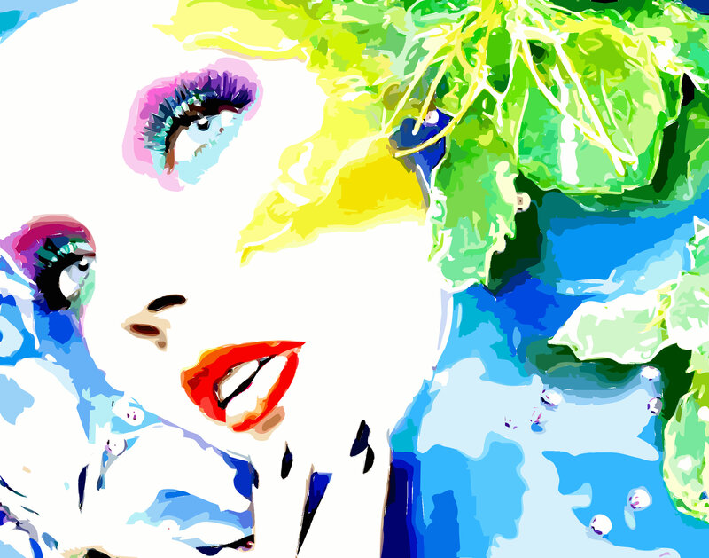 colorful abstract portrait