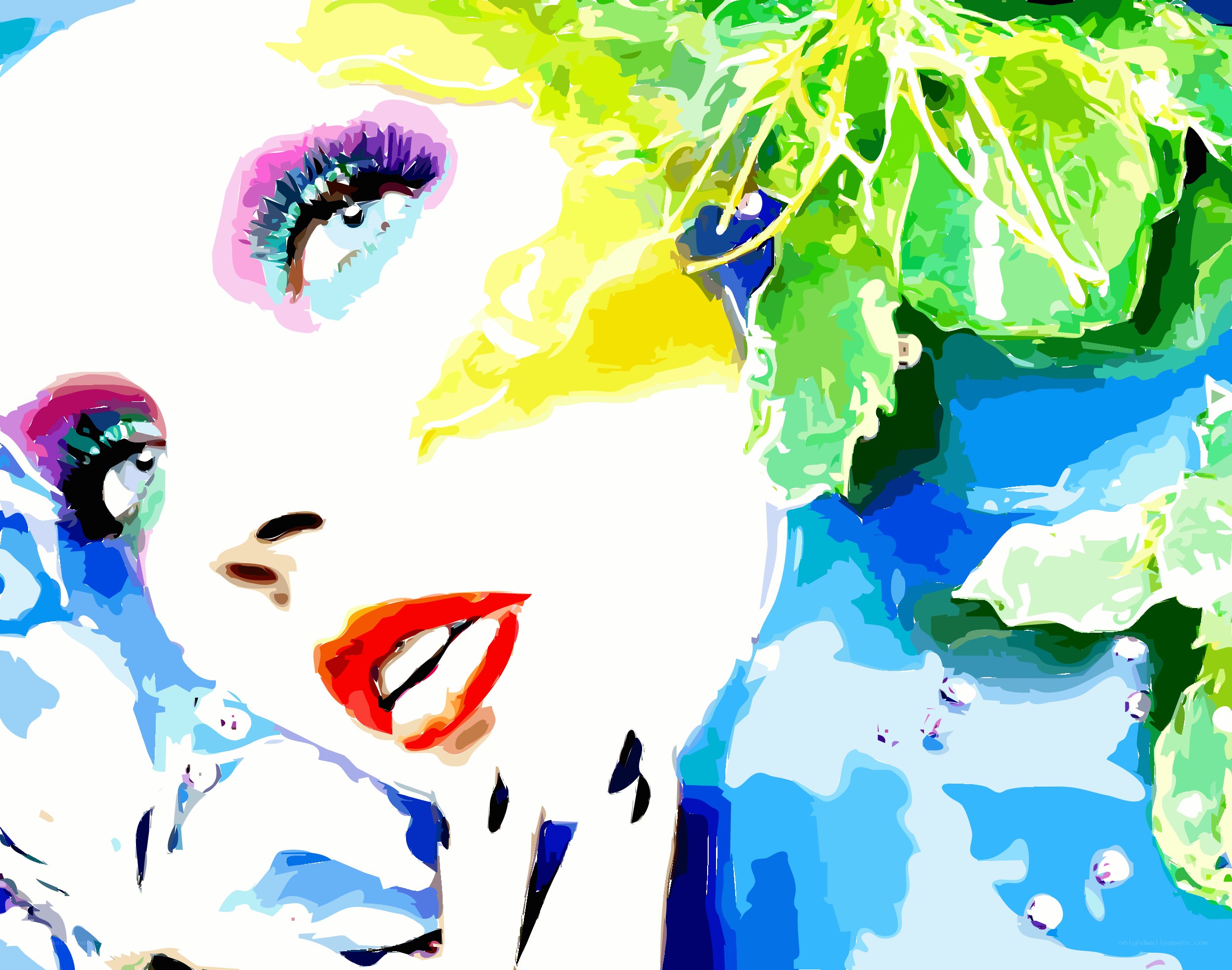 colorful abstract portrait