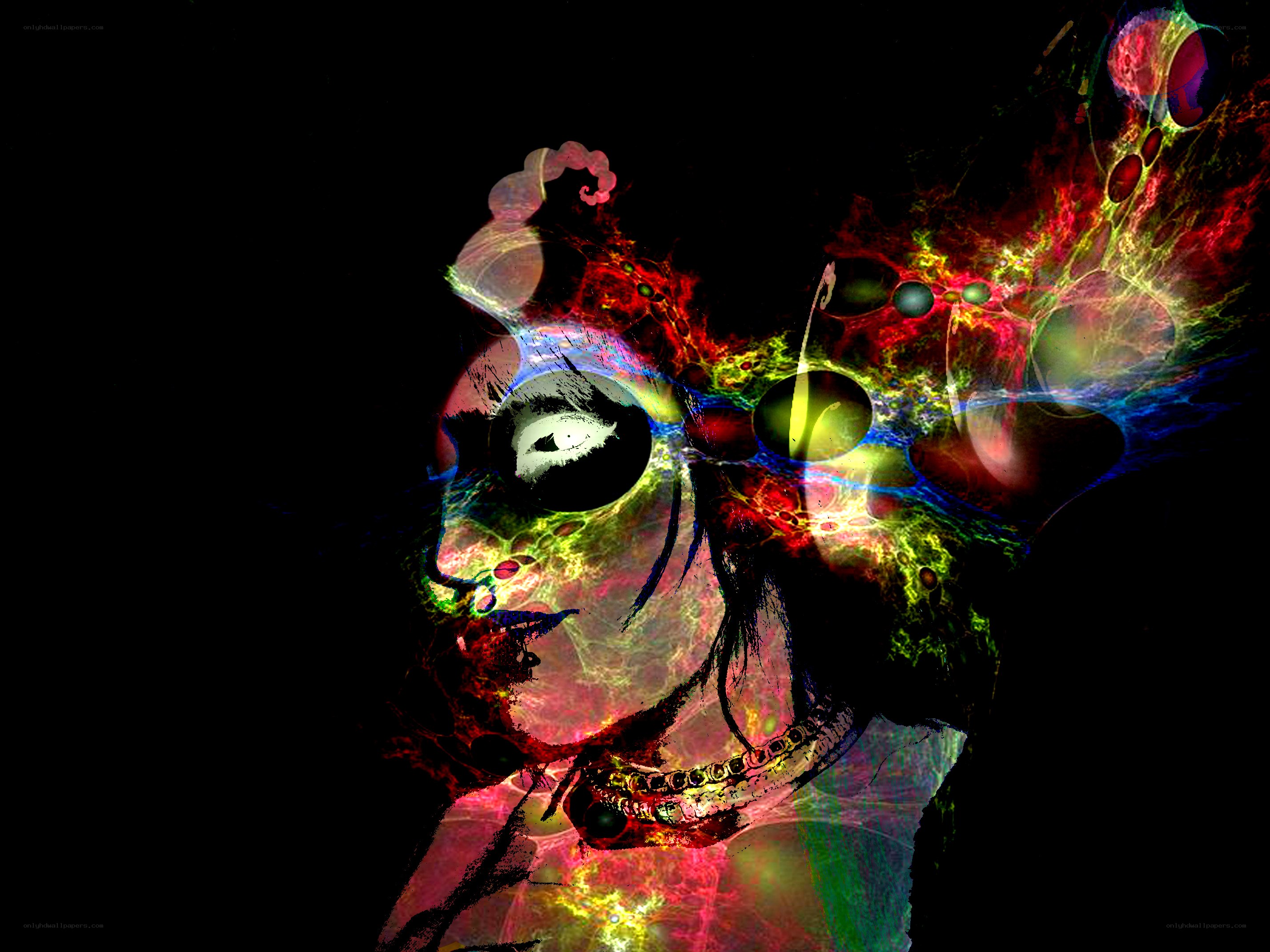 colorful abstract portrait