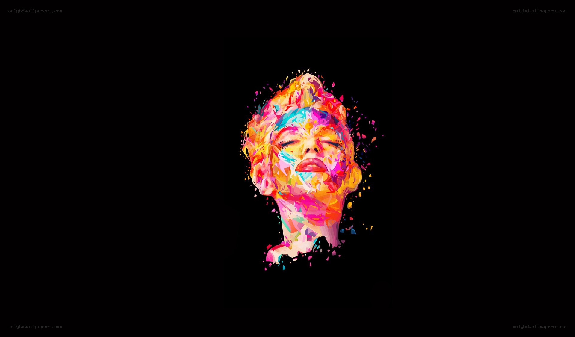 colorful abstract portrait